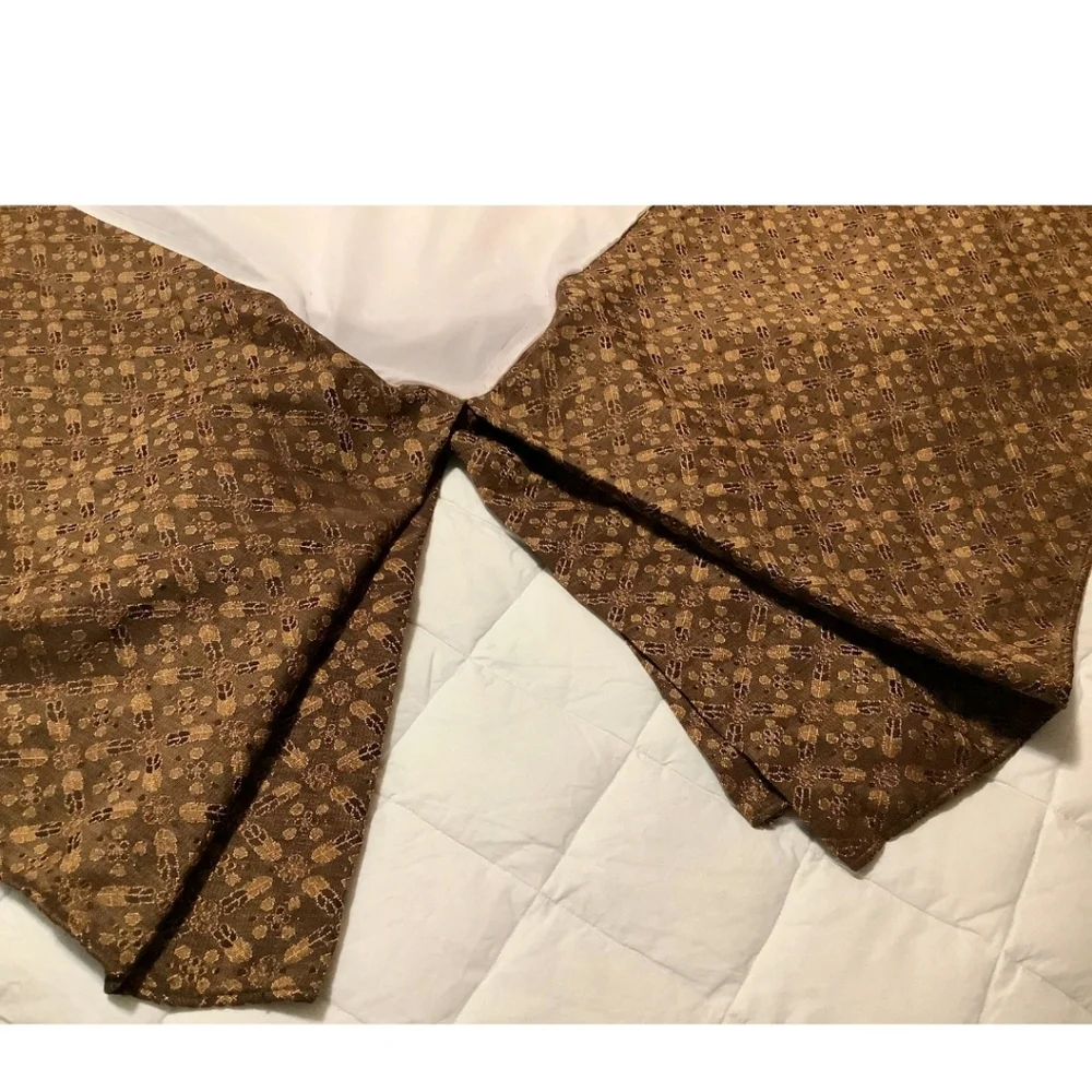 Croscill Galleria Red Gold Patchwork Jacquard Queen Size Bed Skirt